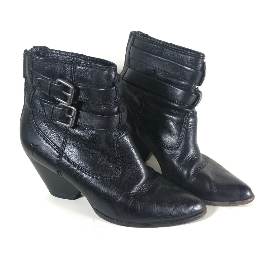 Black Frye Buckle Boots
